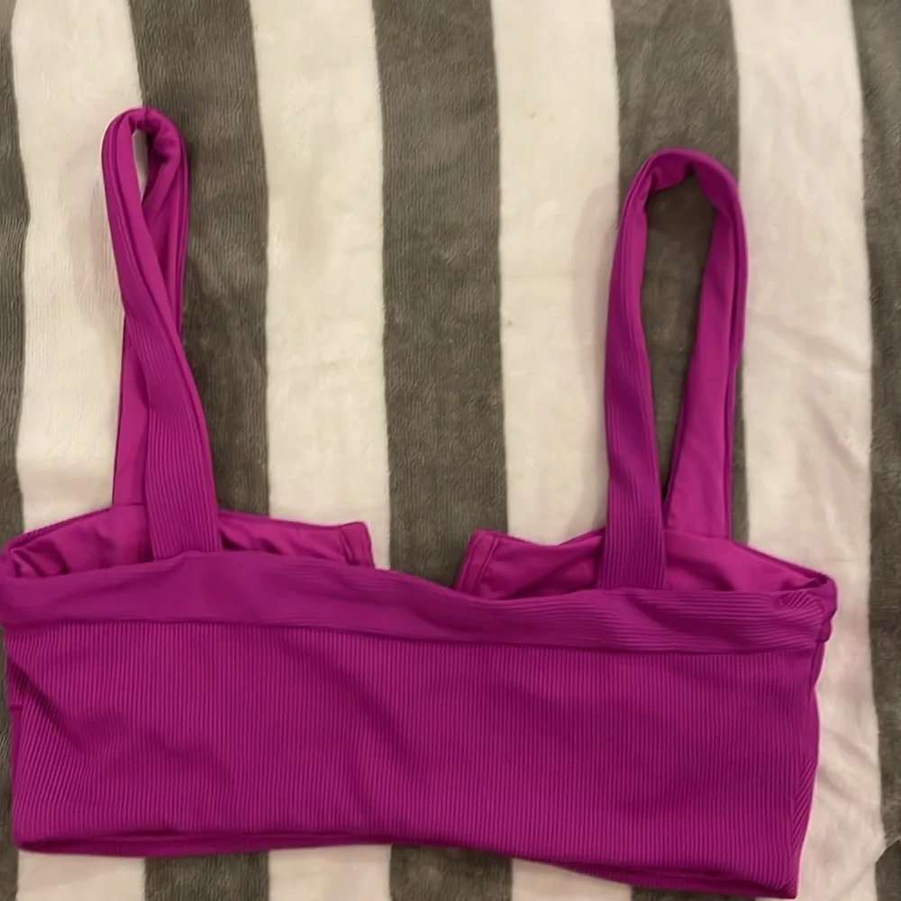l*space Ribbed Lee Lee Bikini Top Pitaya Raspberry Size DD‎